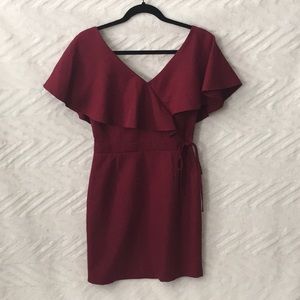 Burgundy dress, size small.